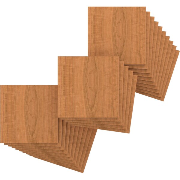 Ekena Millwork 7 3/4W x 7 3/4H x 1/4T Wood Hobby Boards, Cherry, 25PK HBW08X08X250DCH - main
